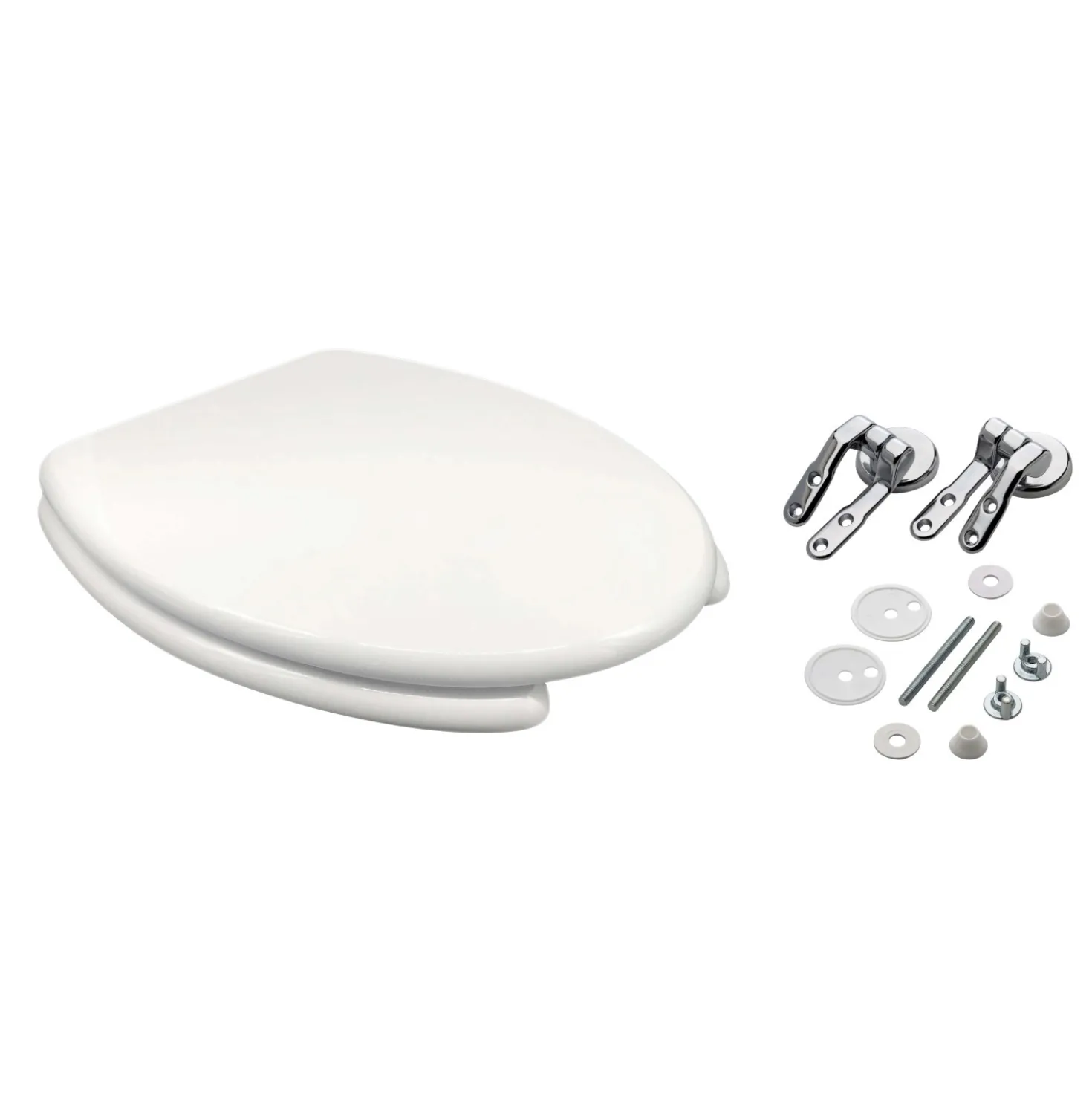 Copriwater ovale per disabili Sagittario in mdf poliesterato bianco