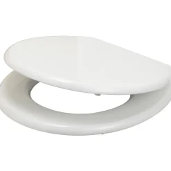 Copriwater ovale Pollino OBI in legno bianco
