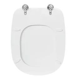 Copriwater ovale Sintesi in mdf bianco