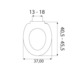 Copriwater ovale SIT100T in termoindurente bianco
