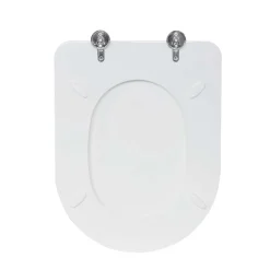 Copriwater ovale Tesi in mdf bianco