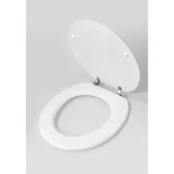 Copriwater ovale universale in abs bianco