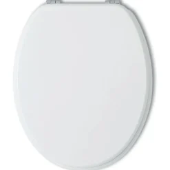 Copriwater ovale universale in mdf bianco