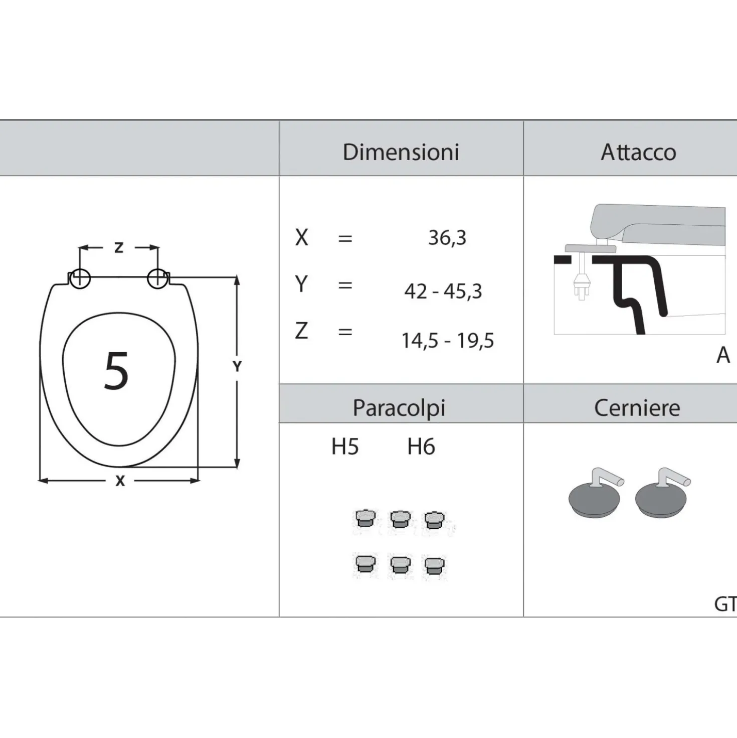 Copriwater termoindurente dedicato modello selnova 3