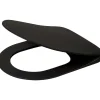 Copriwater WC slim soft-close nero 36,6 x 44,6 cm