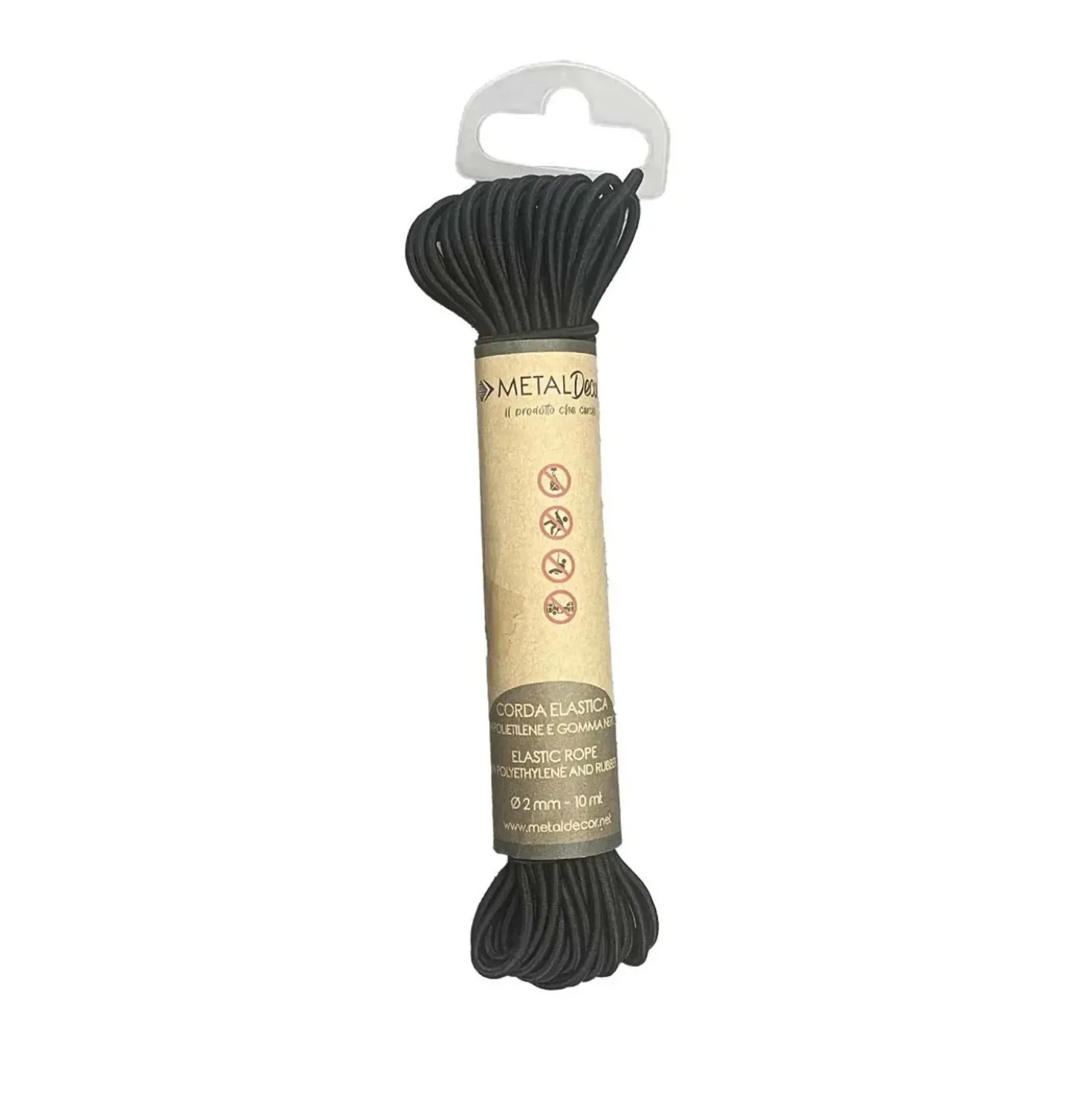 Corda elastica Ø 2 mm 10 m nero
