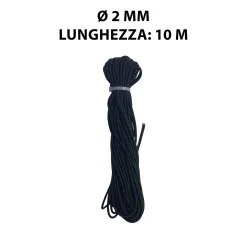 Corda elastica Ø 2 mm 10 m nero