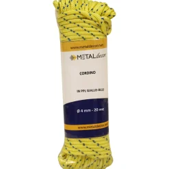 Corda in polipropilene ø 4 mm x 20 mt gialla/blu