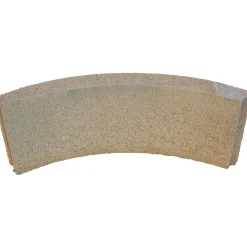 Cordolo liscio curvo in cemento 52x5x20 cm giallo