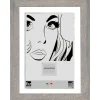 Cornice da muro Boyd con passepartout Grigio 30x40 cm