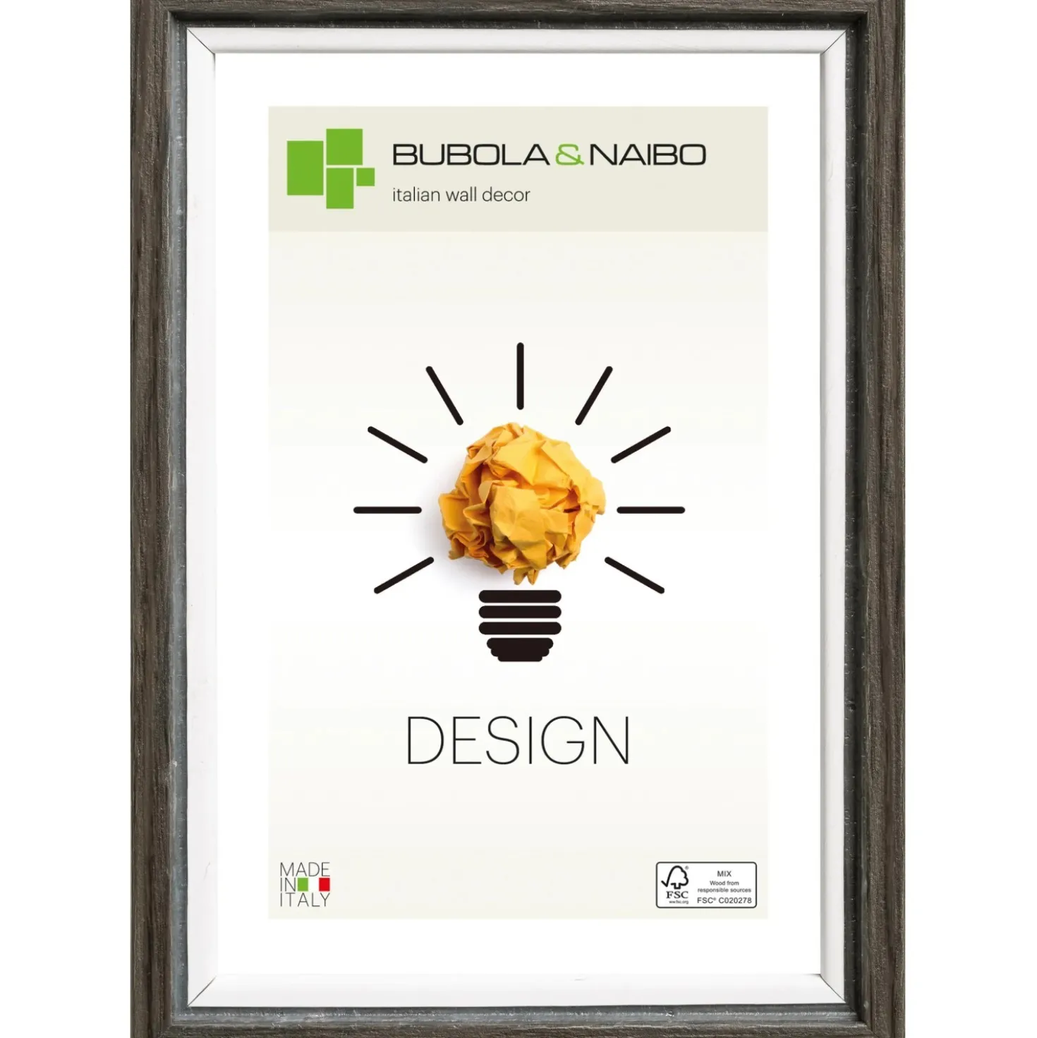 Cornice legno Unika 25x35 cm rovere scuro/bianco