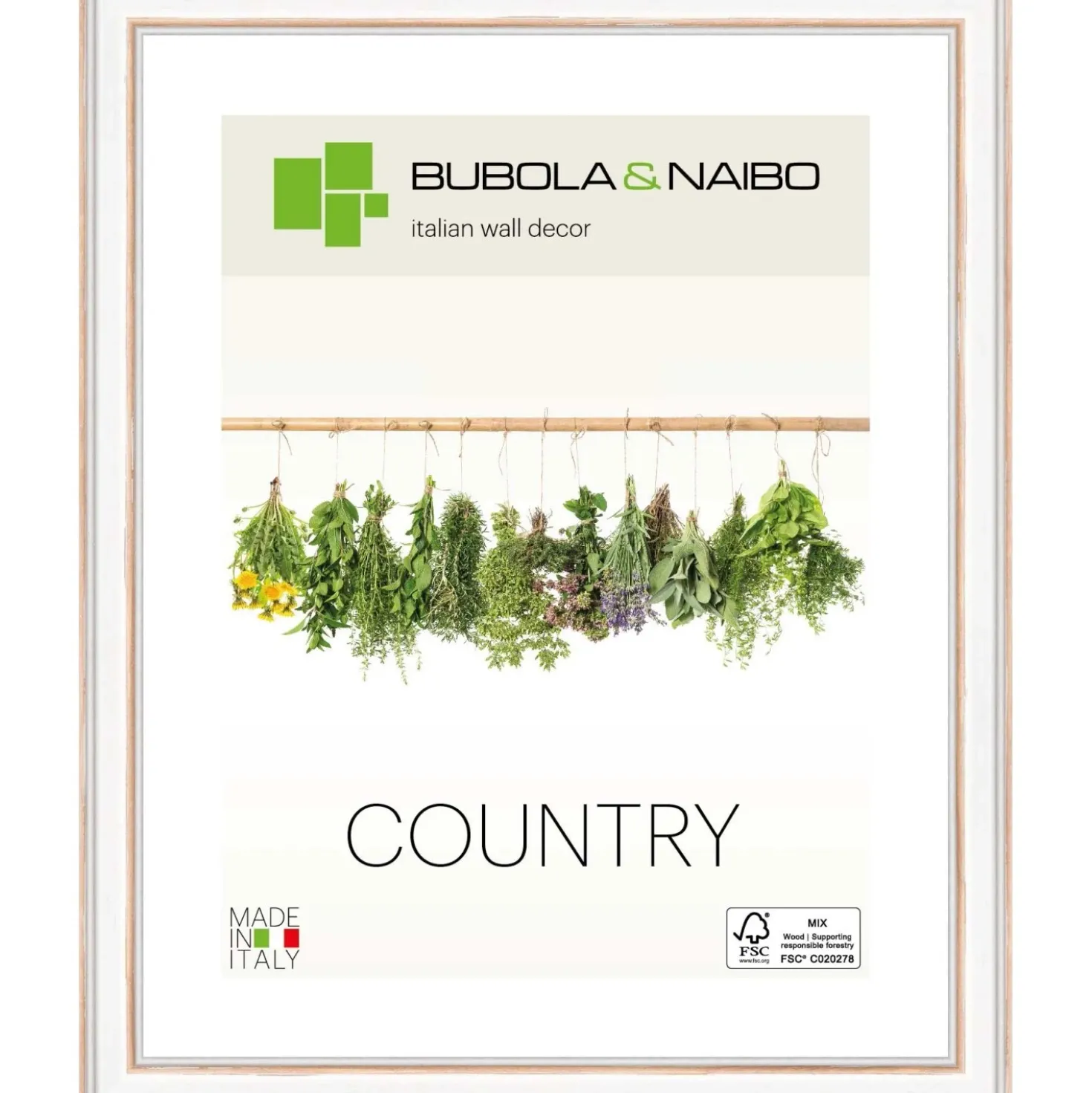 Cornice Ringa bianca 30x40 cm