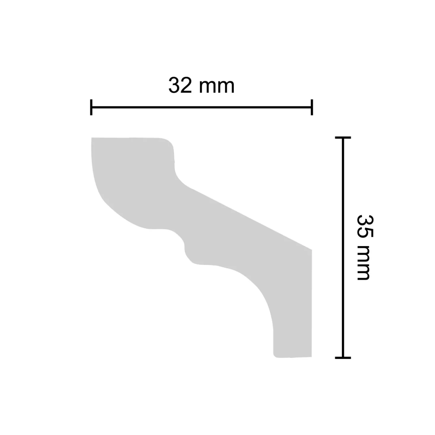 Cornice Stella Knauf 3,5 x 3,5 cm lunghezza di 2 m lineari