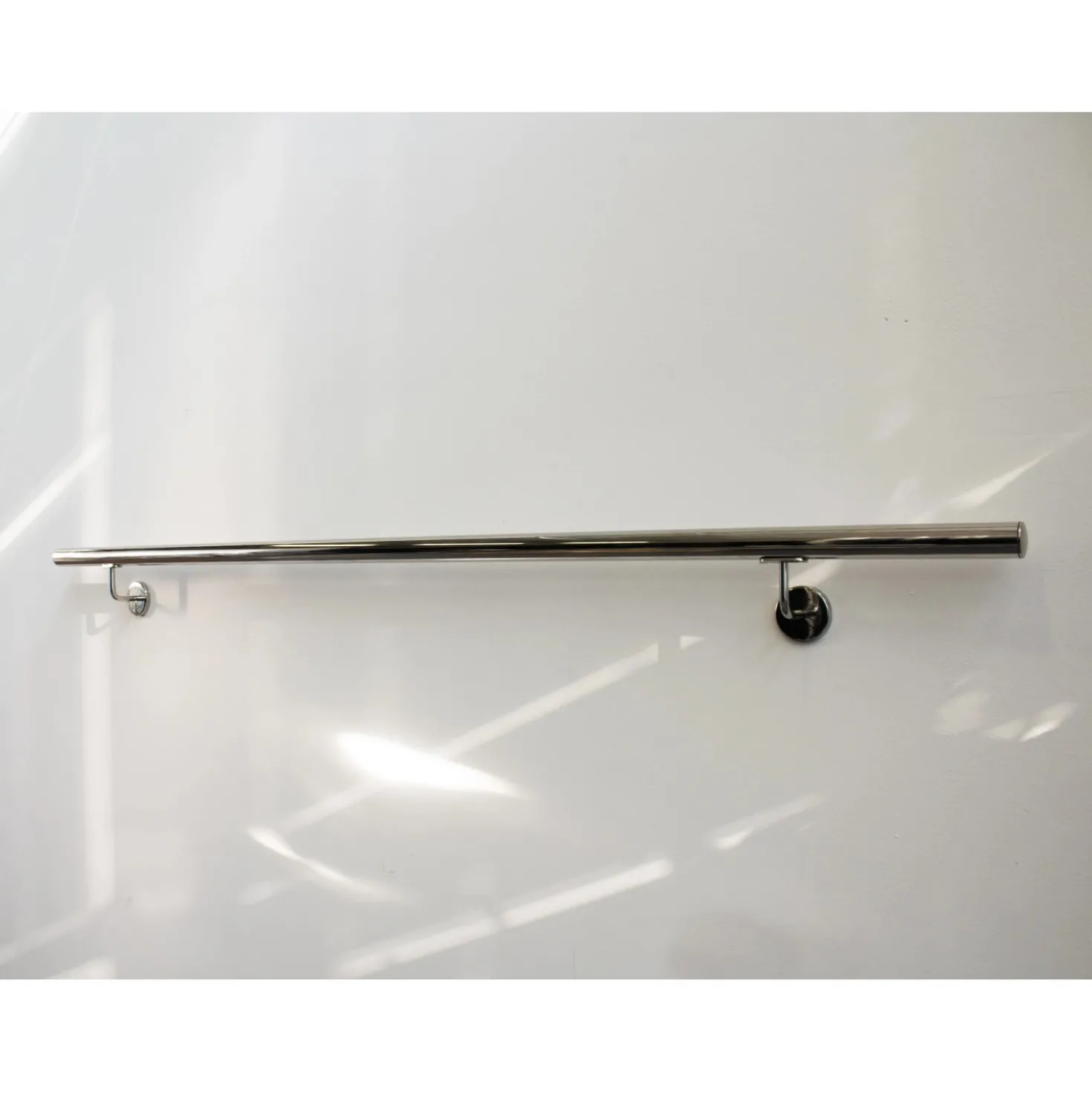 Corrimano 2 m acciaio inox lucido con kit di montaggio