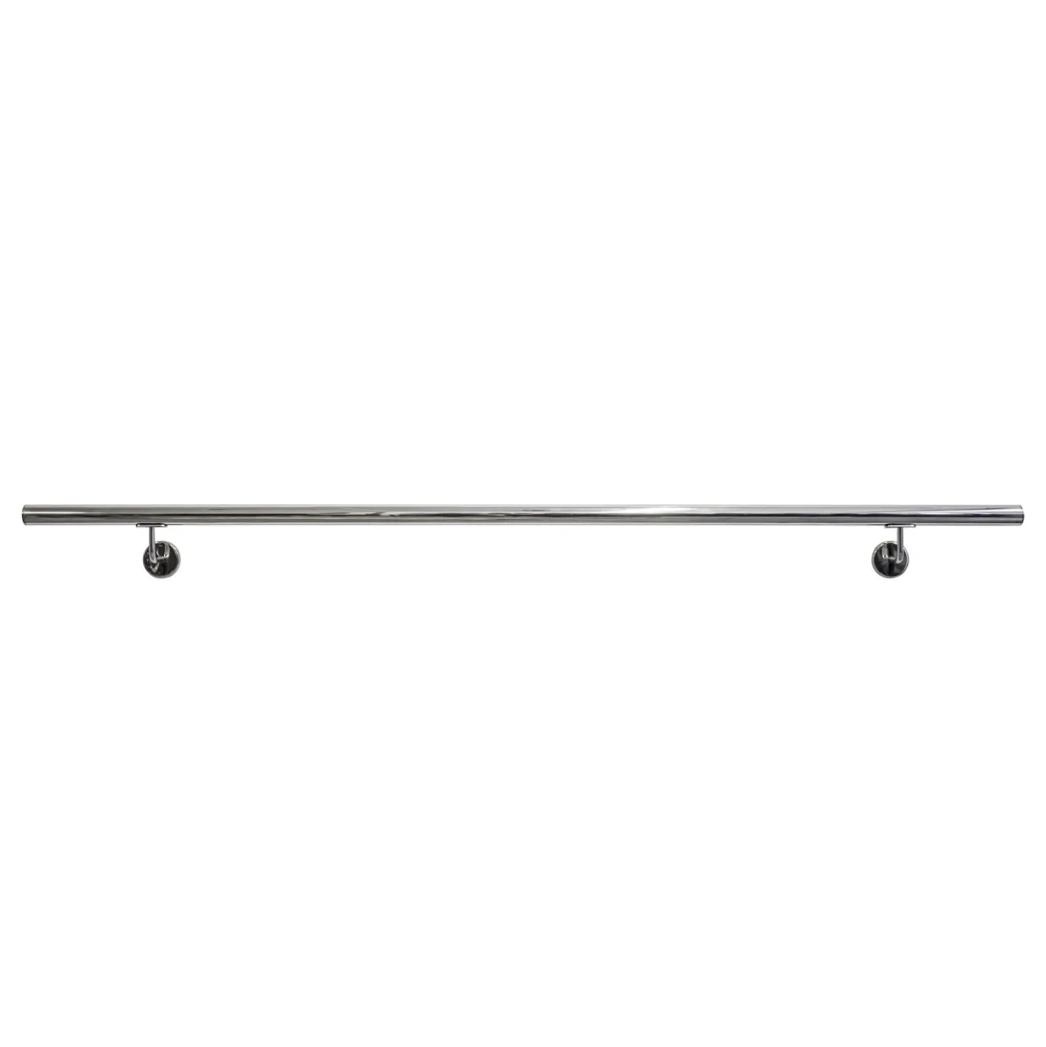 Corrimano 2 m acciaio inox lucido con kit di montaggio