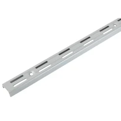 Cremagliera doppia in alluminio 1000 mm argento
