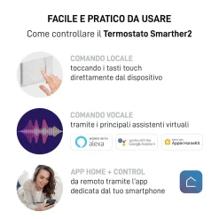 Cronotermostato Smart Home WiFi Bticino da incasso bianco