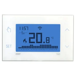 Cronotermostato Smart Home digitale settimanale Vemer Evo-X da parete bianco