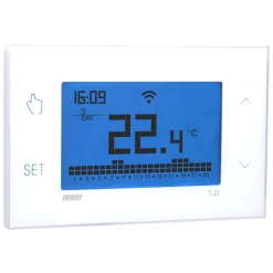Cronotermostato Smart Home digitale settimanale Vemer Evo-X da parete bianco