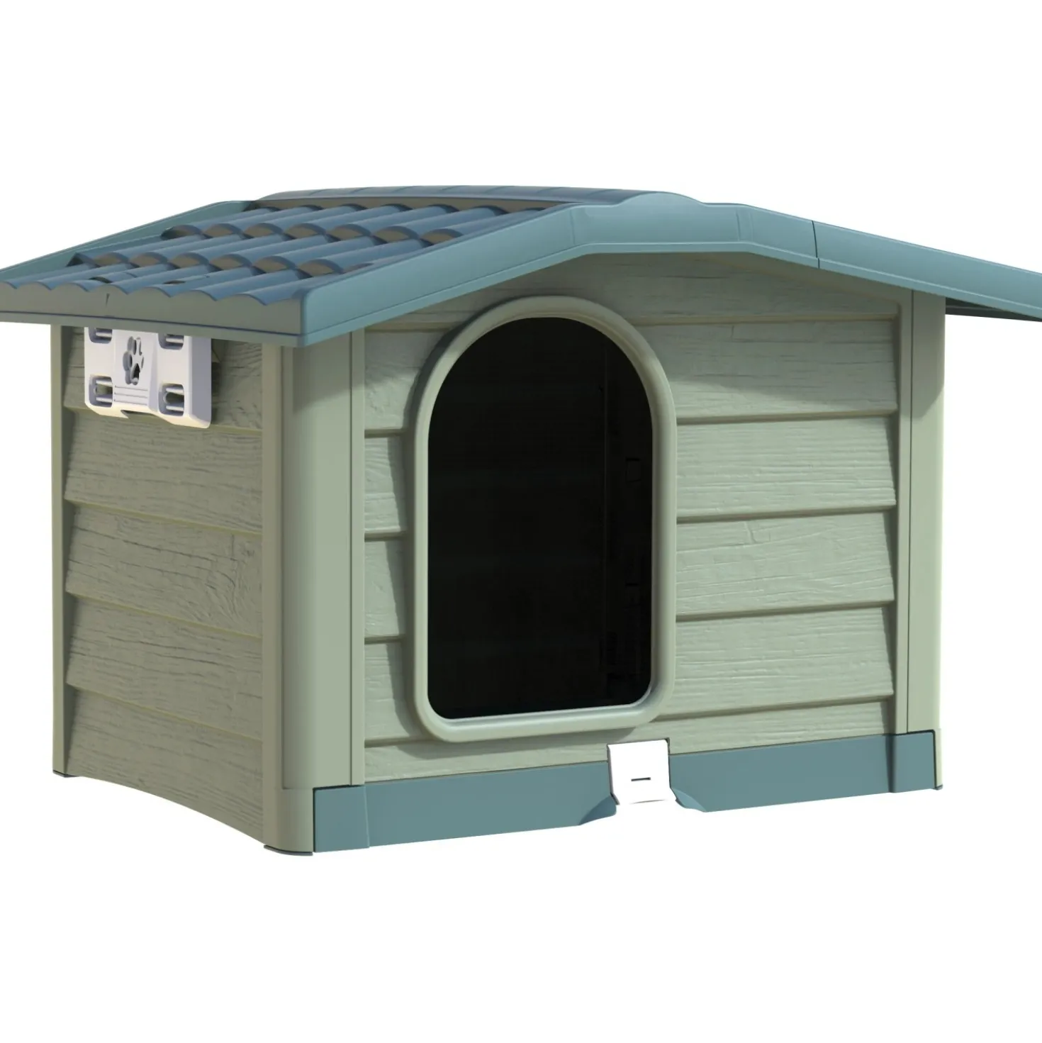 Cuccia per cani Bungalow Large verde 110x94x77 cm
