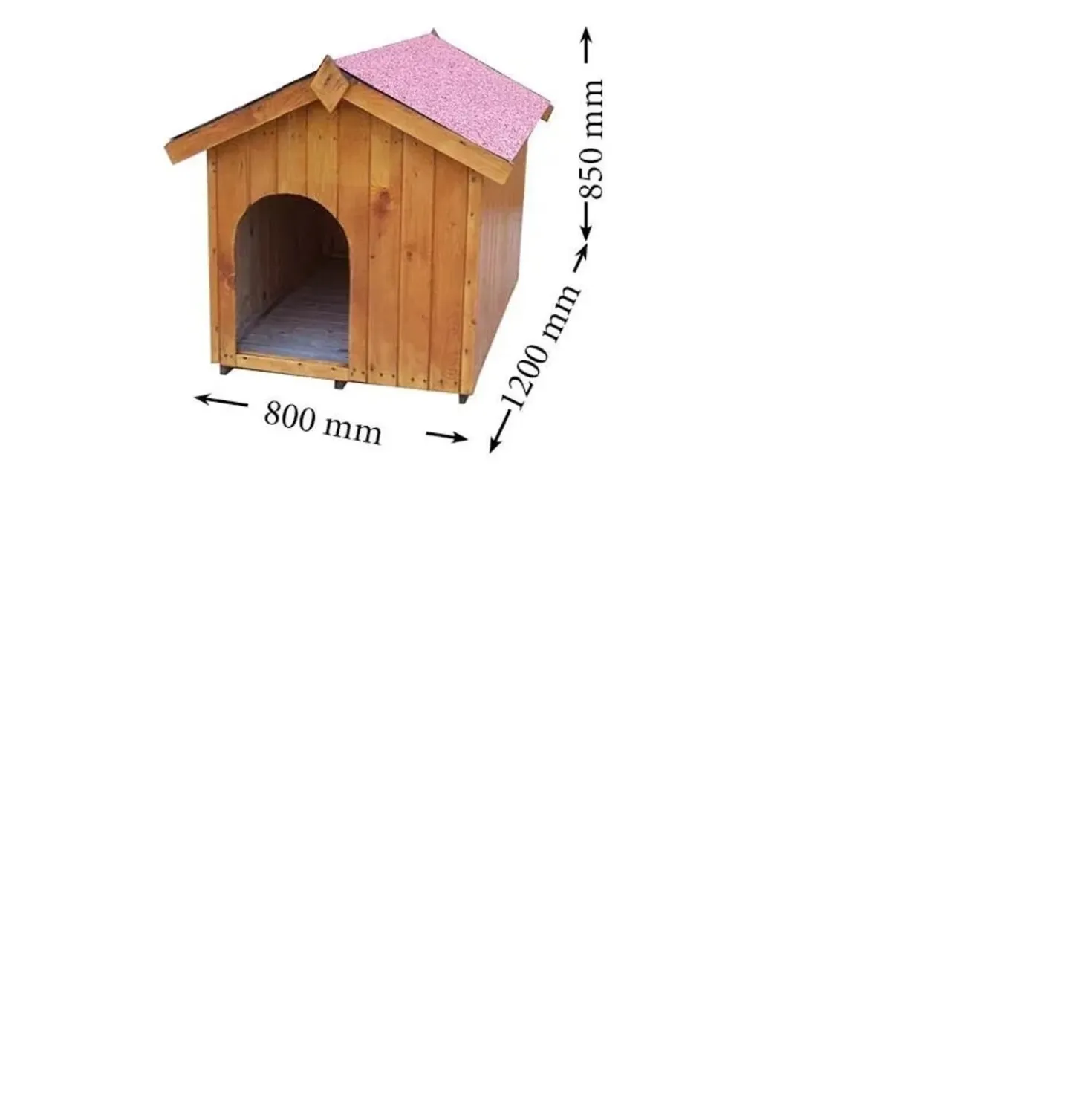 Cuccia per cani in legno tg media 70x106 cm