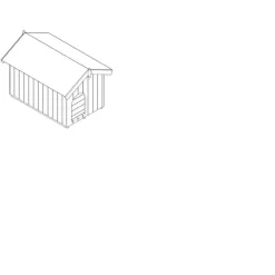 Cuccia per cani in legno tg media 70x106 cm