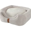 Cuccia per gatti imbottito cubo 2 in 1 Paloma beige 35x35x35 cm