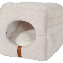 Cuccia per gatti imbottito cubo 2 in 1 Paloma beige 35x35x35 cm