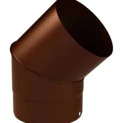 Curva 45° in acciaio vetrificato porcellanato marrone Ø 100