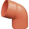 Curva per gronda in PVC arancione 67° Ø 80 mm