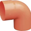 Curva per gronda in PVC arancione 87° Ø 80 mm