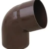 Curva pluviale in PVC marrone 67° Ø 63 mm