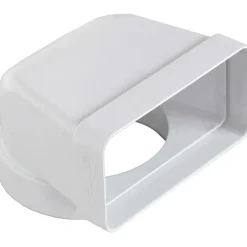Curva verticale da tubo tondo Ø 100 a tubo 120 mm x 60 mm