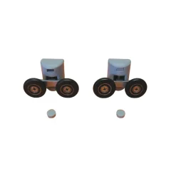 Cuscinetti superiori di supporto doppio per vetro 6 mm grigio