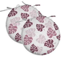 Cuscini per sedia Foglia rosa 2pz Ø 40 cm
