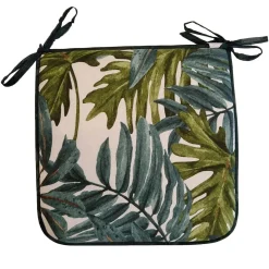 Cuscini per sedia Foglia verde 2 pz 40x40 cm