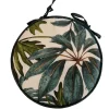 Cuscini per sedia Foglia verde 2 pz Ø 40 cm