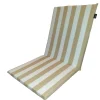 Cuscino a spalla bassa righe beige 45x90x4 cm