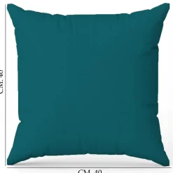 Cuscino bombato arredo 40x40 cm petrolio