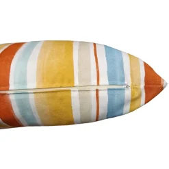 Cuscino bombato rettangolare arredo a righe arancio 60x40 cm