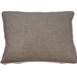 Cuscino con fascia e doppio piping grigio 60x80 cm