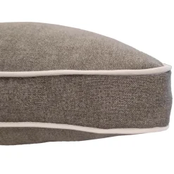 Cuscino con fascia e doppio piping grigio 60x80 cm