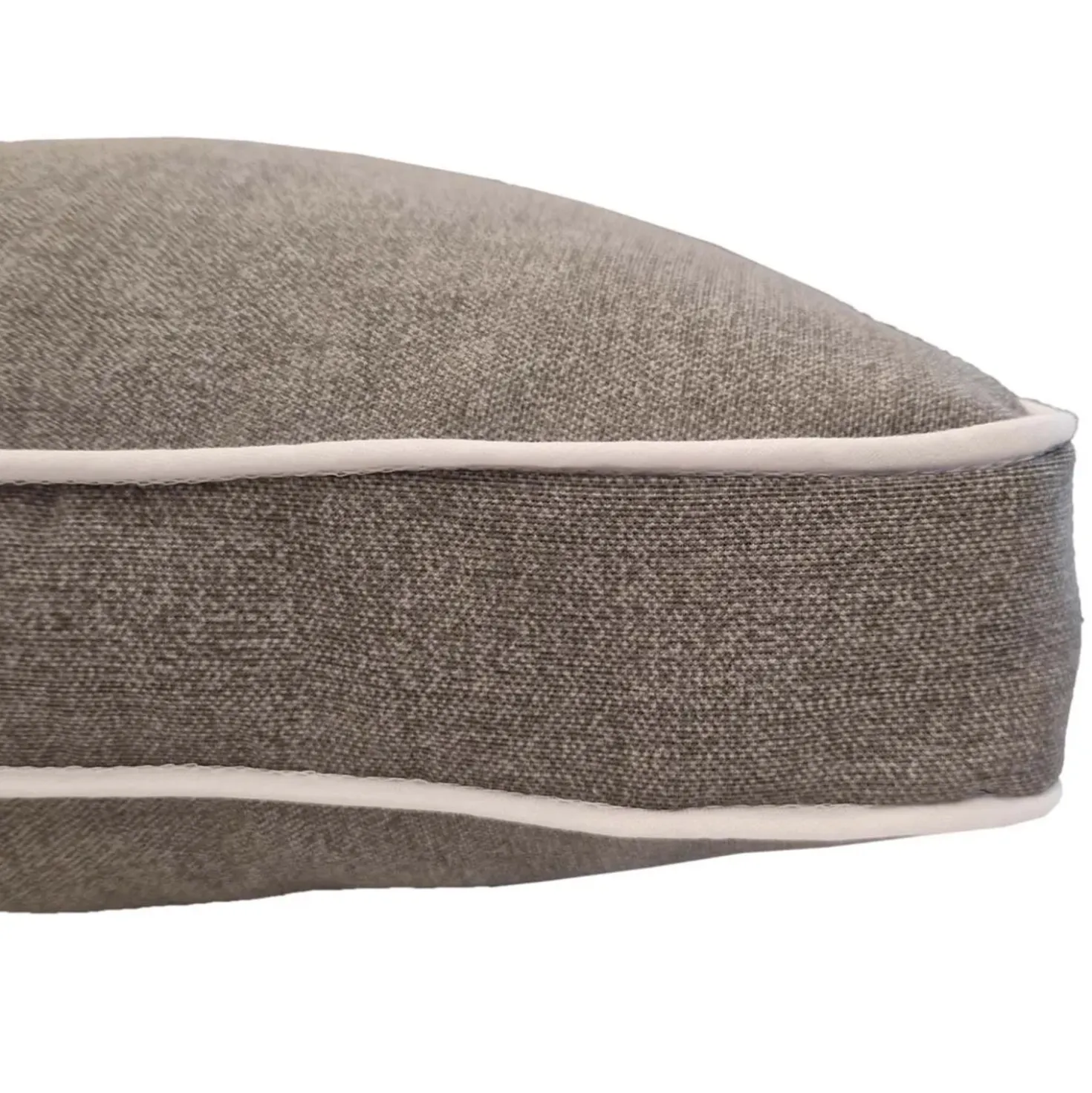 Cuscino con fascia e doppio piping grigio 60x80 cm