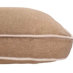 Cuscino con fascia e doppio piping beige 30x50 cm