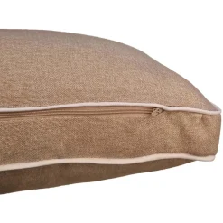 Cuscino con fascia e doppio piping beige 30x50 cm