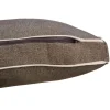 Cuscino con fascia e doppio piping grigio 30x50 cm