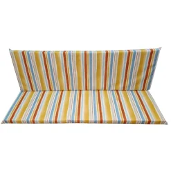 Cuscino dondolo 3 posti riga arancio