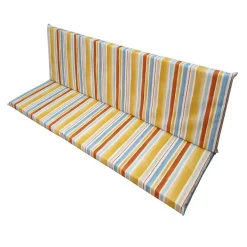 Cuscino dondolo 3 posti riga arancio