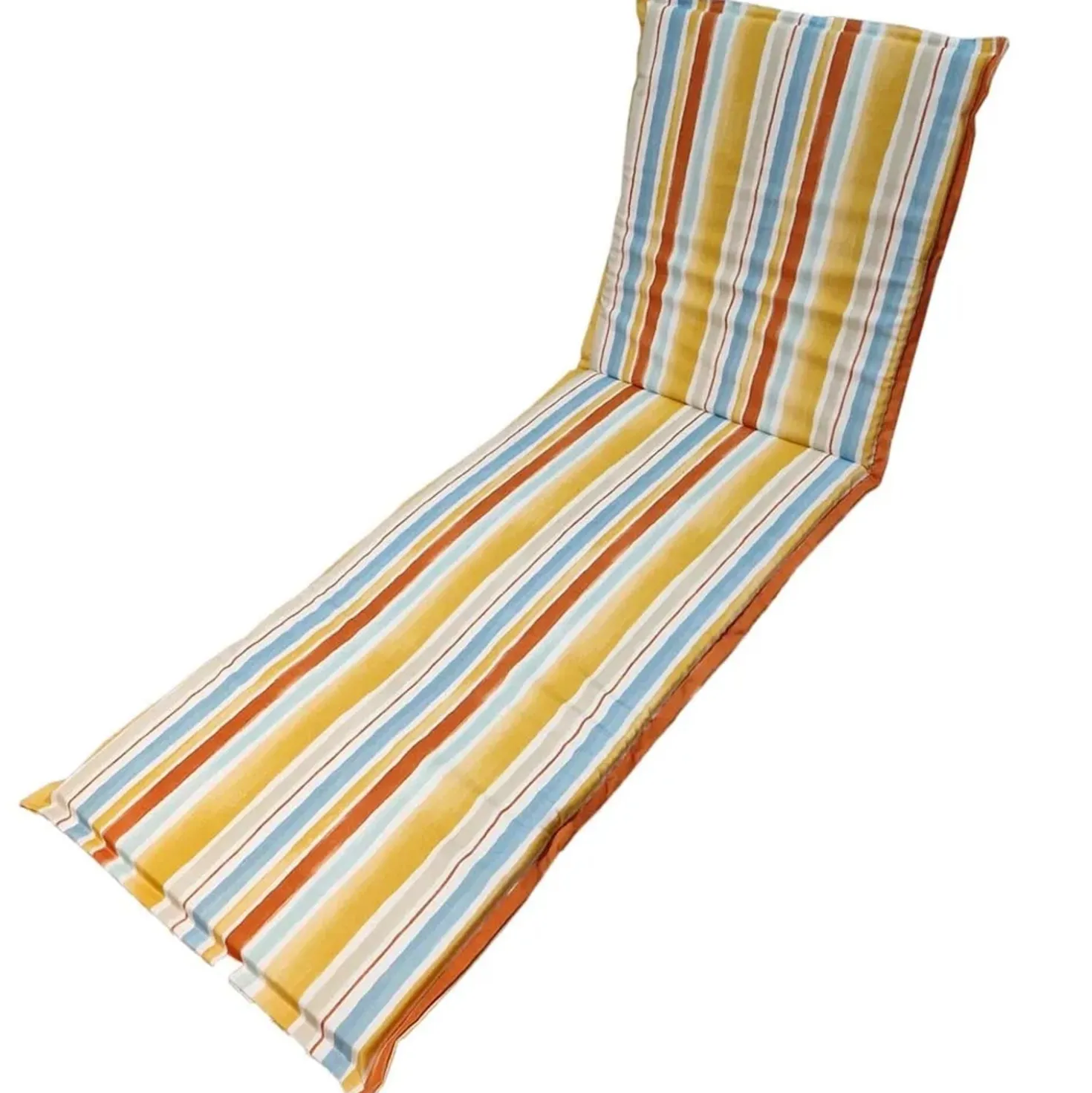 Cuscino lettino con aletta 188x58 cm riga arancio