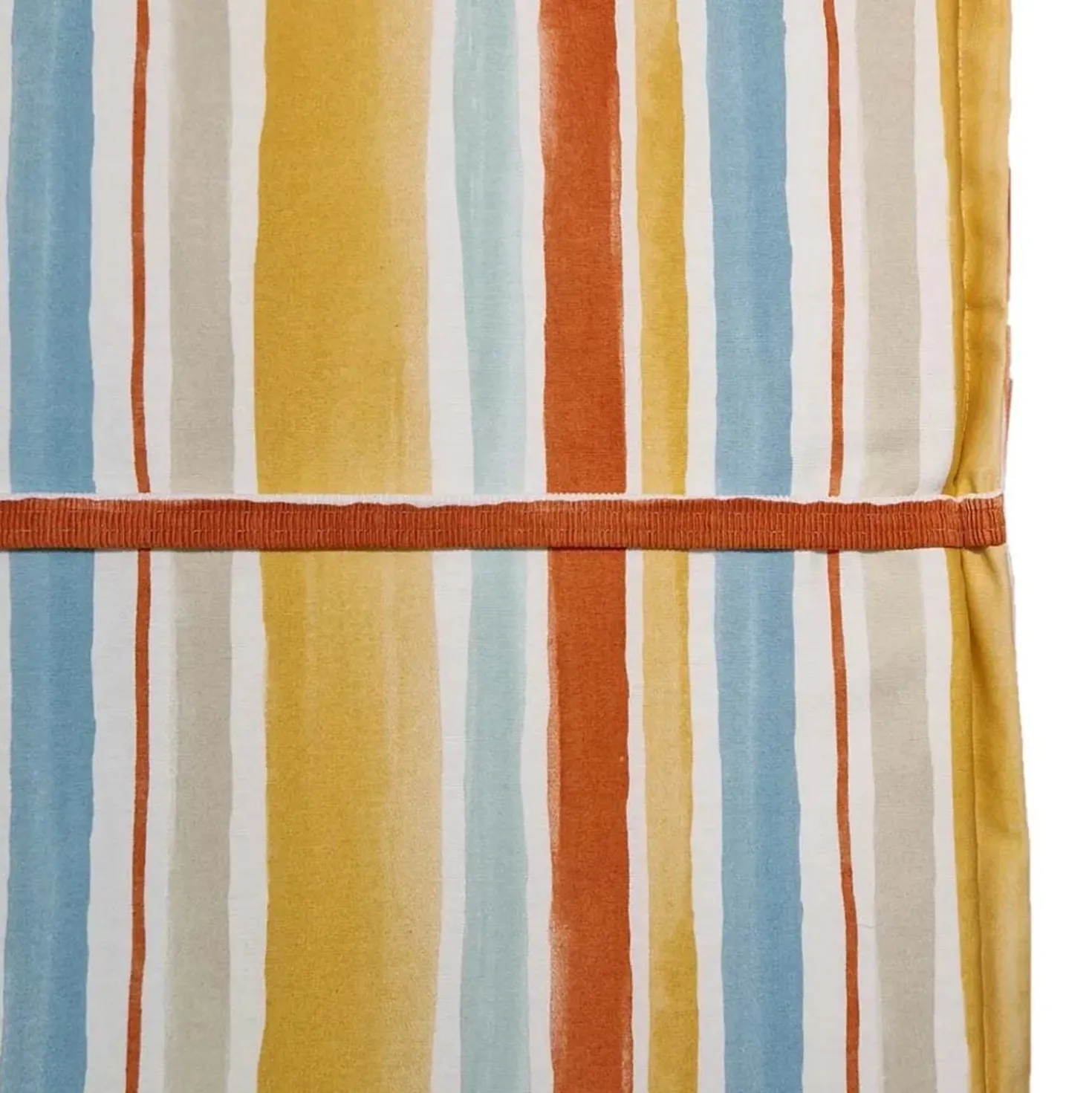 Cuscino lettino con aletta 188x58 cm riga arancio